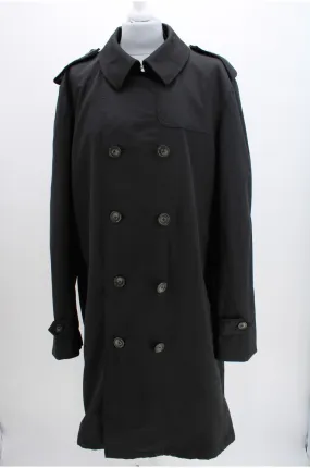 Blouson Trench coat Chaps noir / Vêtement d'occasion vintage friperie