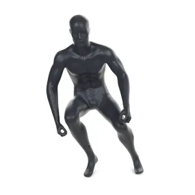 Mannequin homme ski n°1 tête abstraite gris graphite + socle