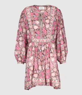 MARANT ÉTOILE Partager  Robe Gilinesia Coton Multicolore  