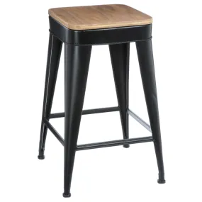 Tabouret bar métal Joris petit modèle Atmosphera Couleur Gris