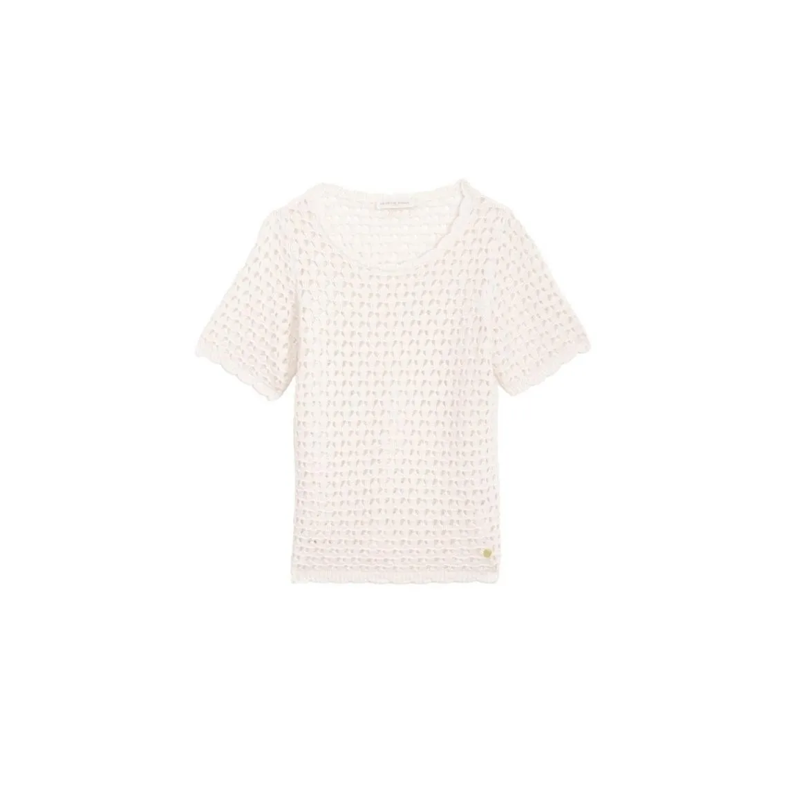 Top en maille MADYA ecru en coton | 3 Suisses